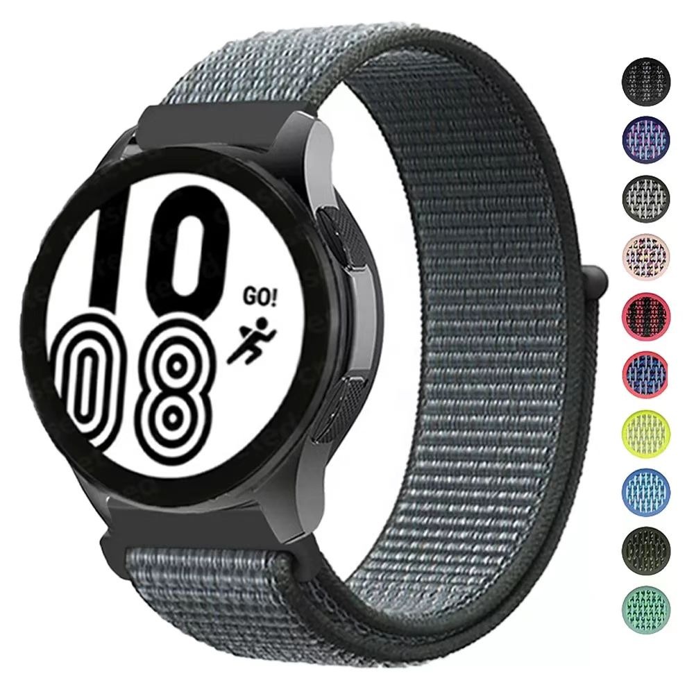 Pulseira Mega Premium Nylon Velcro 20/22mm Para Galaxy Watch3 Active2 GTS3 GTR42/47mmGTR3/PRO em Oferta na Shopee