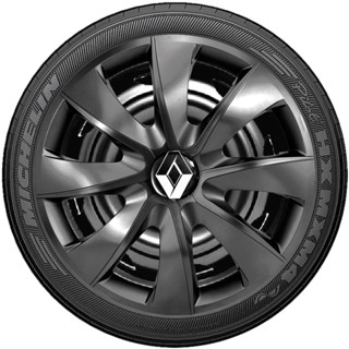 Promoção jogo 4 Calotas Esportivas Aro 14 Grafite Renault Sandero Logan Clio Stepway