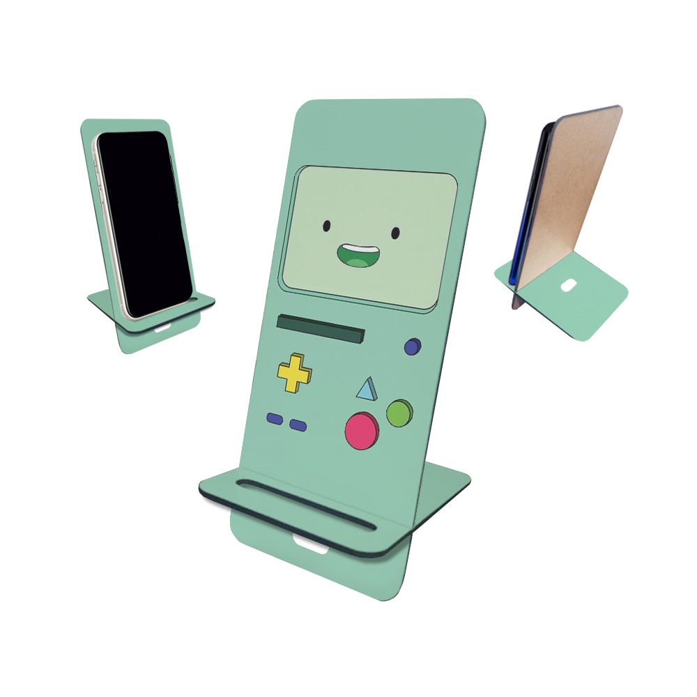 Suporte de Mesa para Celular Mdf Sublimado Mini Game Verde Carinha
