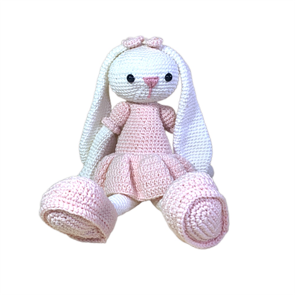 Boneco Amigurumi em Crochê - Coelha Páscoa