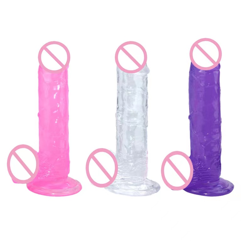 Pênis Pinto Dildo Em Silicone crystal com Ventosa P,M,G YJ-04 em Oferta na Shopee