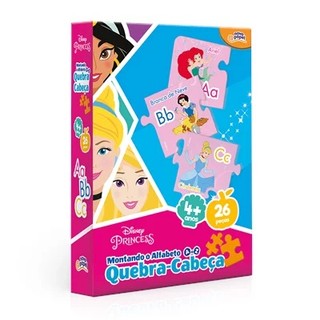 Quebra Cabeça Princesas da Disney Montando o Alfabeto - Toyster 8042 em Oferta na Shopee