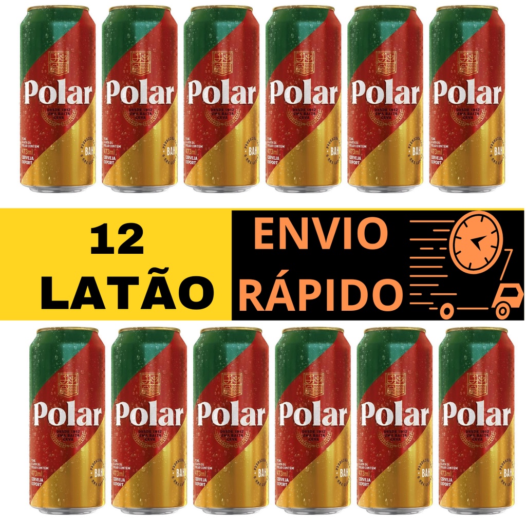 Cerveja Polar 473ml Latão Fardo 12 Uni