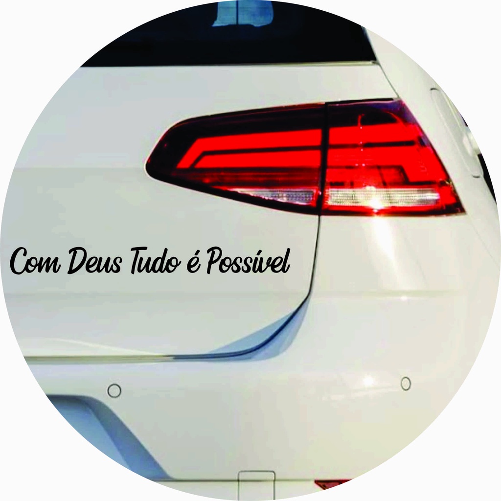 Adesivo Com Deus Tudo è Possível. Carro Moto Notebook 30x3 em Oferta na Shopee