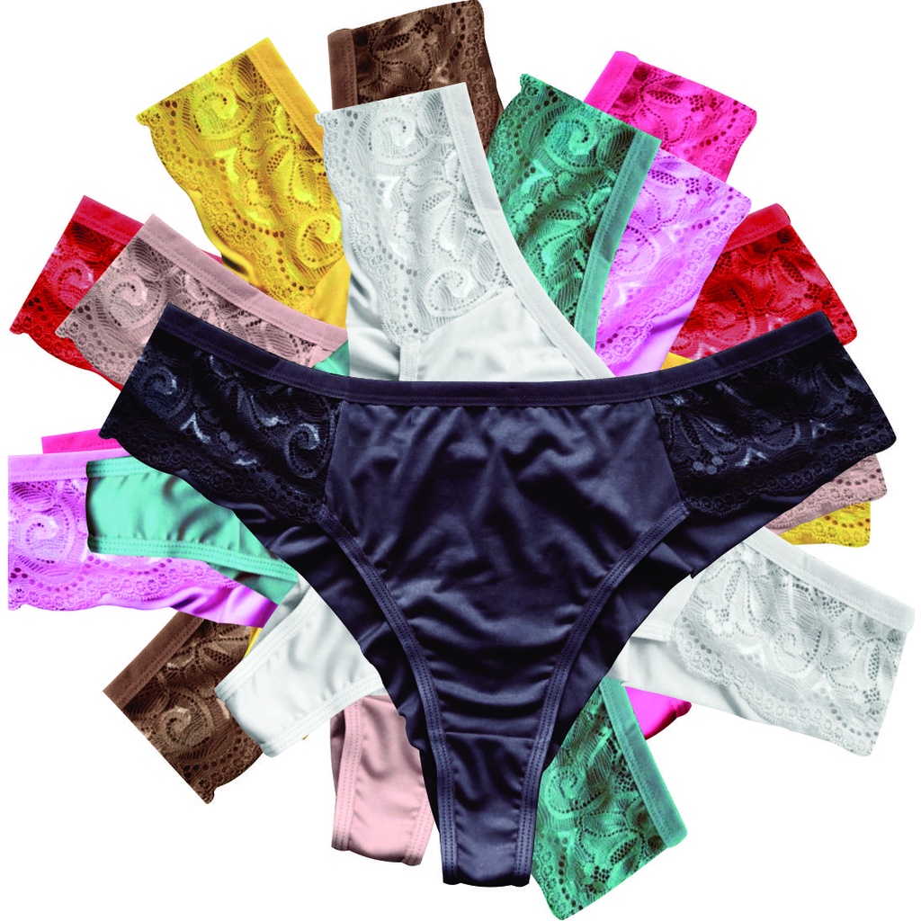 KIT 5 Fio Duplo Plus Size Microfibra Romântic Tanga Fio Dental Lateral Larga Tamanhos Grandes G ao G4 em Oferta na Shopee