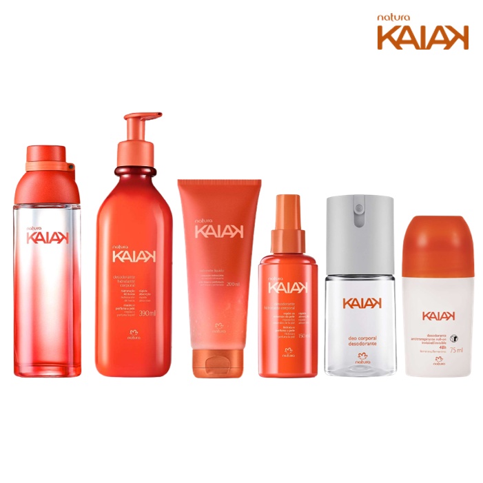 Linha Kaiak Clássico Feminino Natura: Colônia, Hidratante, Roll-on, Deo Corporal, Sabonete Líquido ou Gel Esfoliante