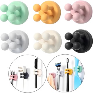 Gancho Adesivo Resistente de Parede para Banheiro Cozinha Suporte de Organização para Casa Toalhas em Silicone