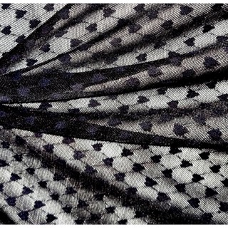 Tule de Coração Elástico (1 metro) para LINGERIE ou MODINHA