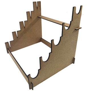 Expositor Suporte Para 5 Facas Coleção Churrasco Em Mdf Cru em Oferta na Shopee