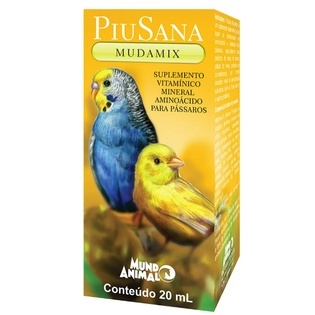 PiuSana Mudamix 20ml Suplemento Alimentar para Pássaros Mundo Animal em Oferta na Shopee