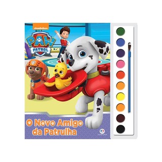 Livro com Aquarela Patrulha Canina O Novo Amigo da Patrulha em Oferta na Shopee