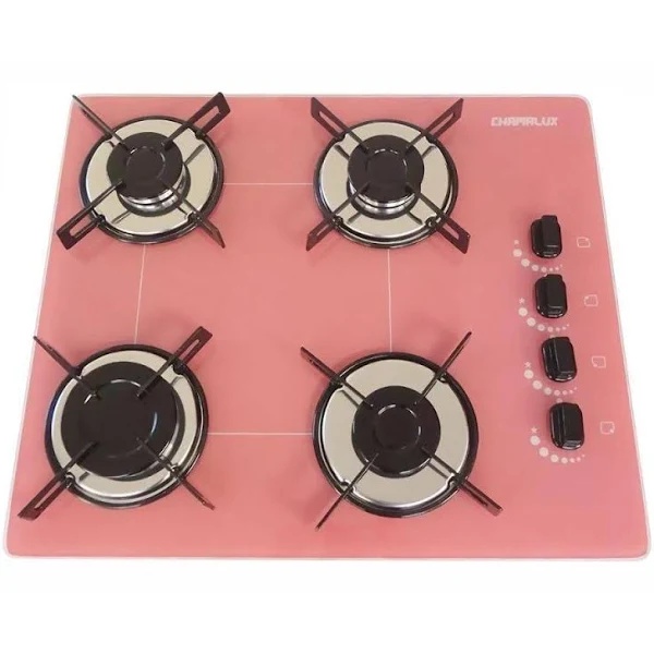 Fogão Cooktop 4 Bocas Ultra Chama Bivolt Rosa Chamalux