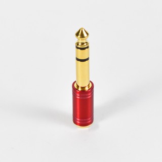 Plug Adaptador P2 / P10 Estéreo Conector de Fone Ouro Vermelho Santo Angelo