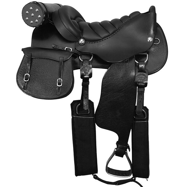Sela Australiana ACB270 17 Polegadas c/ Alforje e Porta Whisk (Preta)