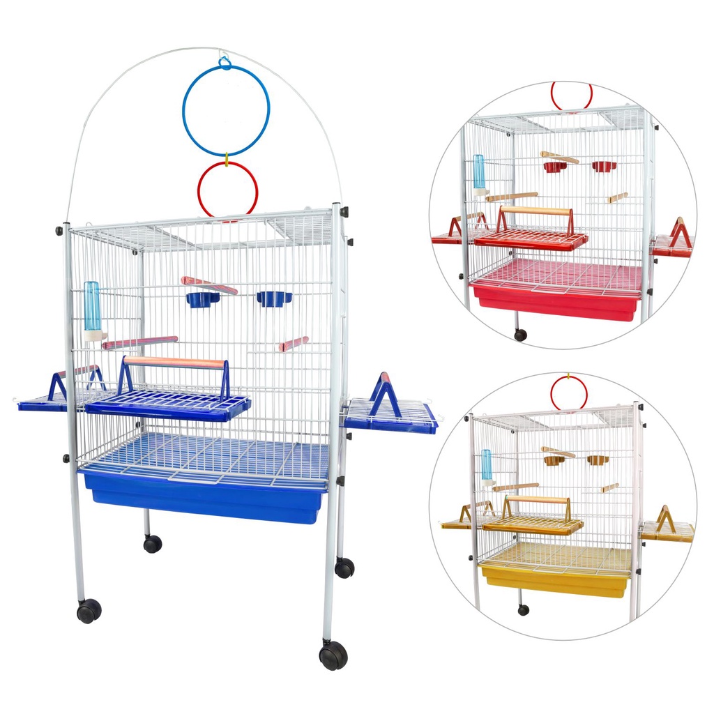 Viveiro Gaiola Calopsita Triplex Play Ground Jelplast com Rodinhas em Oferta na Shopee