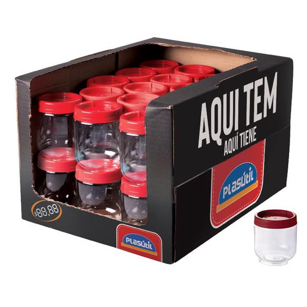 KIT GIRE E TRAVE 380 ML - 38 PEÇAS VERMELHO