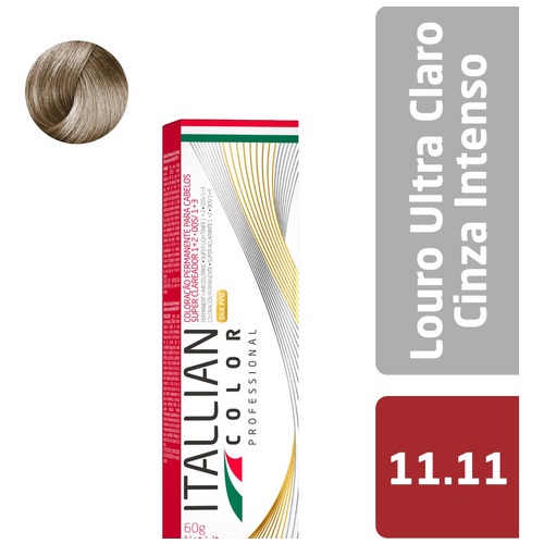 Coloração Itallian Color Louro Ultraclaro Cinza Intenso11.11