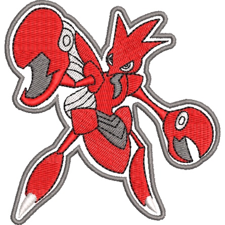 patch bordado scizor pokemon termocolante