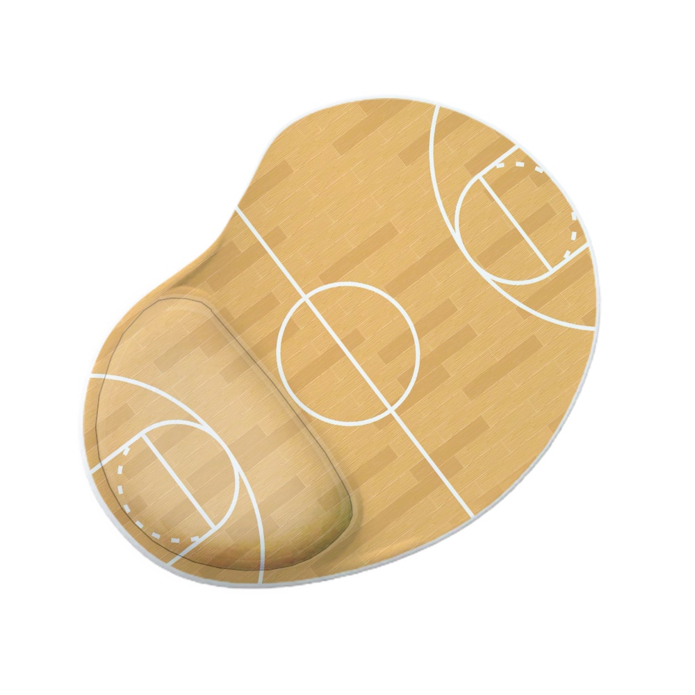 Mouse Pad Ergonomico Gota Quadra Basquete Marrom