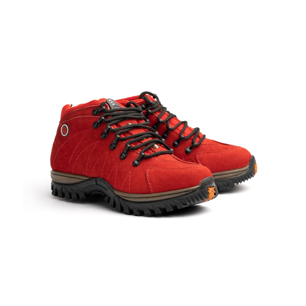 Tênis Adventure Couro Vermelho Mega Confortável Estiloso Moto Motociclista Trilha Trekkin…