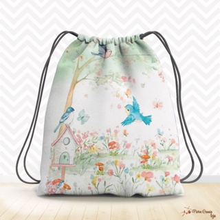 Kit com 5, 10 e 15 unid. iguais Mochila saco Jardim encantado/jardim das borboletas Tam. 19*28cm MÉDIO em Oferta na Shopee