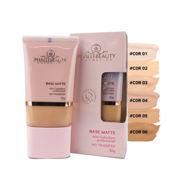 Base matte alta cobertura phallebeauty
