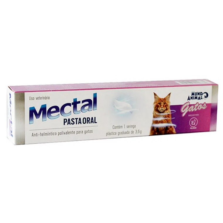 Vermífugo Mectal Pasta 3,6g para Gatos Mundo Animal em Oferta na Shopee