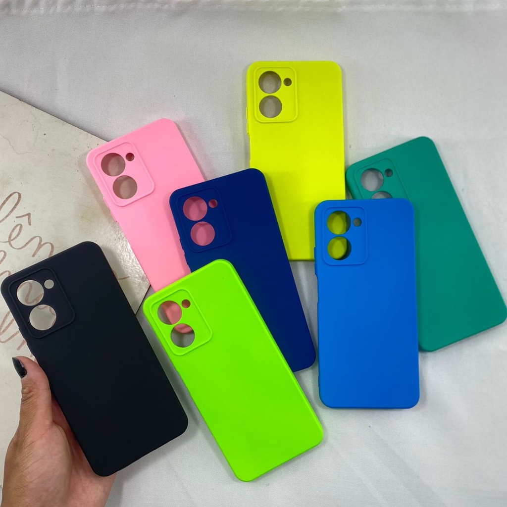 Capa Realme C33 Silicone Aveludada Proteção Câmera Cores Capinha Custo Beneficio