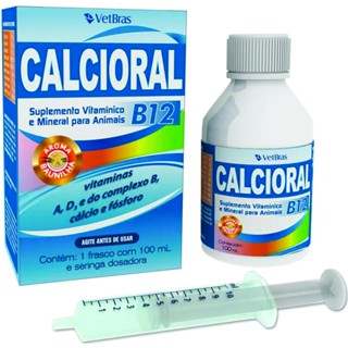 Calcio Oral B12 VetBras 100ml Vitaminas e Suplementos para Animais