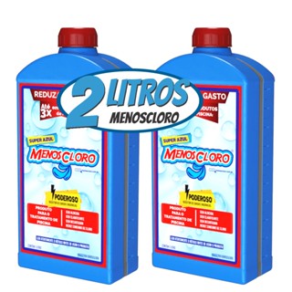 Kit 2 Litros Produto Limpeza de Piscina com Economia e Facilidade Menoscloro