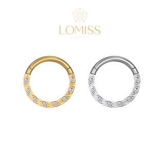 Piercing Argola Clik TitÂnio G23 Pvd Detalhes ZircÔnias Lateral《Lomiss piercing》 em Oferta na Shopee