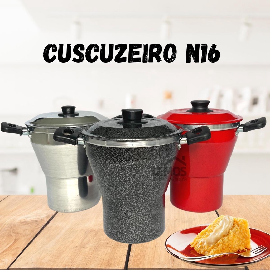 Cuscuzeiro N°16 Em Alumínio Serve 2 a 3 Pessoas Cuscuzeira N16 Panela Cuscuz Nordestino Alimentos A Vapor