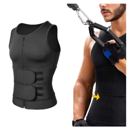 Colete Cinta Modeladora Redutor De Cintura Sauna Masculino Linha Premium