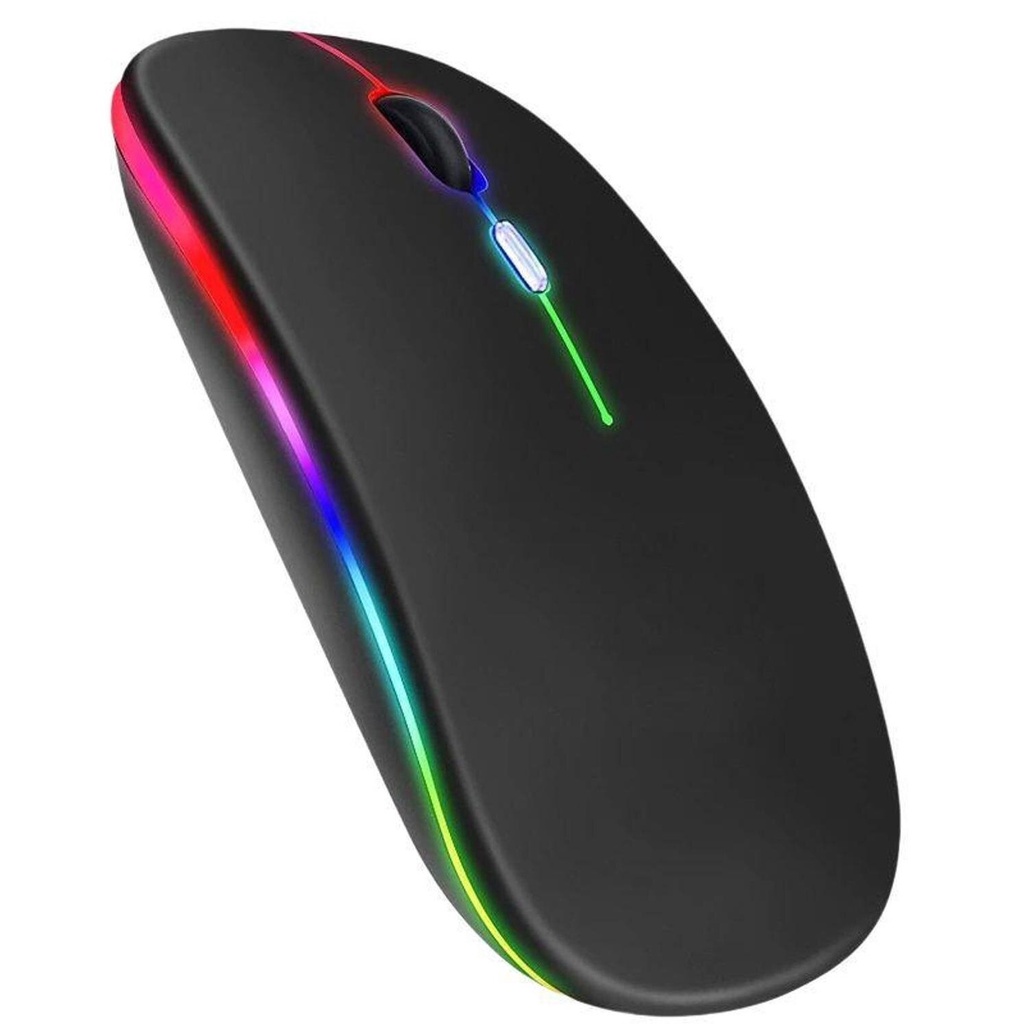 Mouse Sem Fio Recarregável Led RGB Ergonômico Wireless Bluetooth