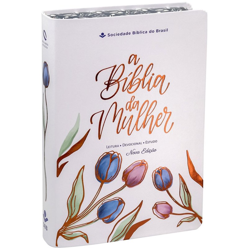 A Bíblia da Mulher | Letra Grande | NAA | Capa Luxo Branca em Oferta na Shopee