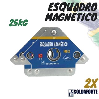 Kit Esquadro Magnético (2 Peças) para Solda 25kg - Soldaforte