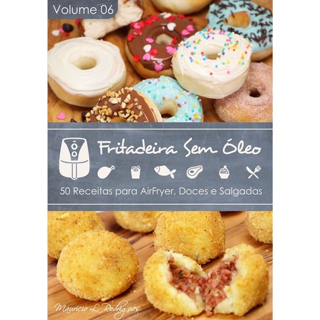 Livro Receitas com Fritadeira Sem Óleo