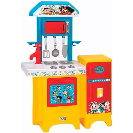 Cozinha Infantil Completa Turma da Mônica - Magic Toys 8078 em Oferta na Shopee