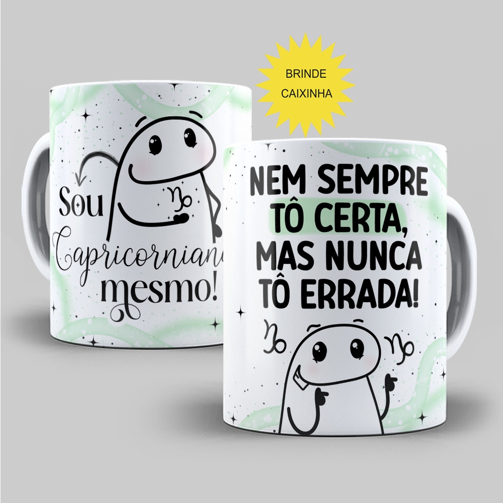 Imagem Caneca Xícara Signo Meme Flork Divertida Capricorniana - Promoção