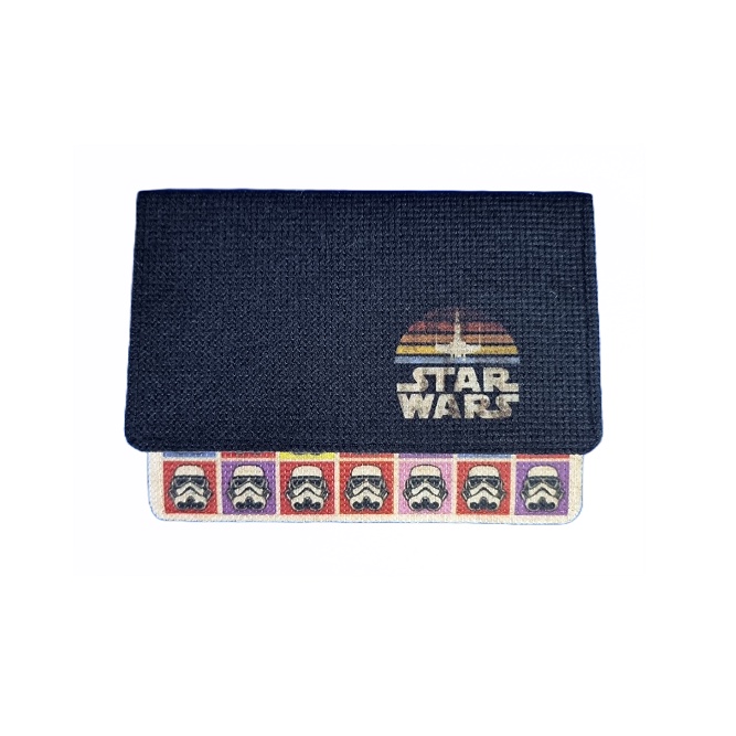 Carteira (Porta Cartões) Star Wars - (Imagem logo star wars e personagens Stormtrooper - Darth Wader)