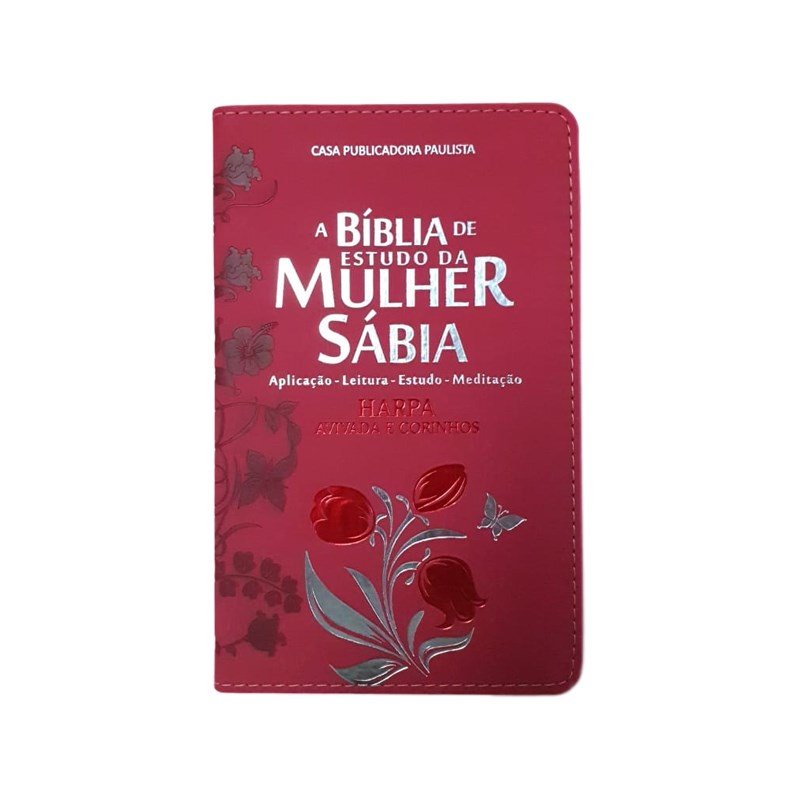 Bíblia de Estudo da Mulher Sábia | ARC | Harpa Avivada | Capa Rosas Vermelha