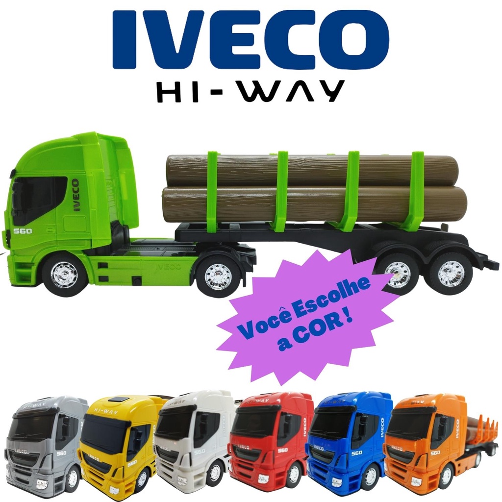 Caminhão Iveco Hiway Tora Carreta Com Carga Tronco Madeira