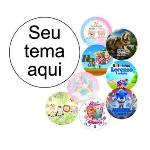 rotulos redondo adesivos 3x3 cm PERSONALIZADOS