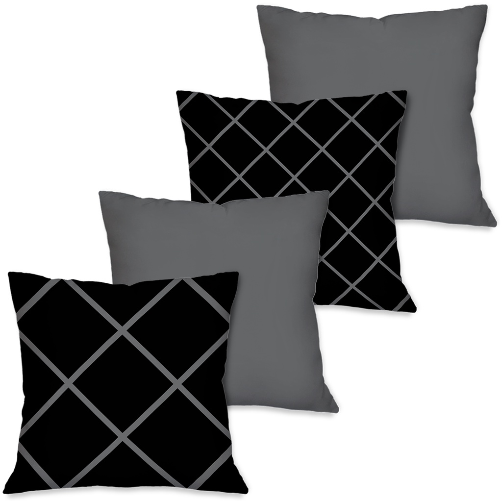 Kit com 4 Capas para Almofada Decorativas Linhas Mescla 45X45 em Oferta na Shopee