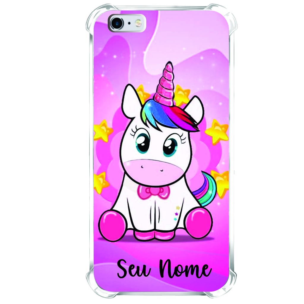 Capinha de Celular Anti Impacto Diversas Marcas Personalizada Unicórnio