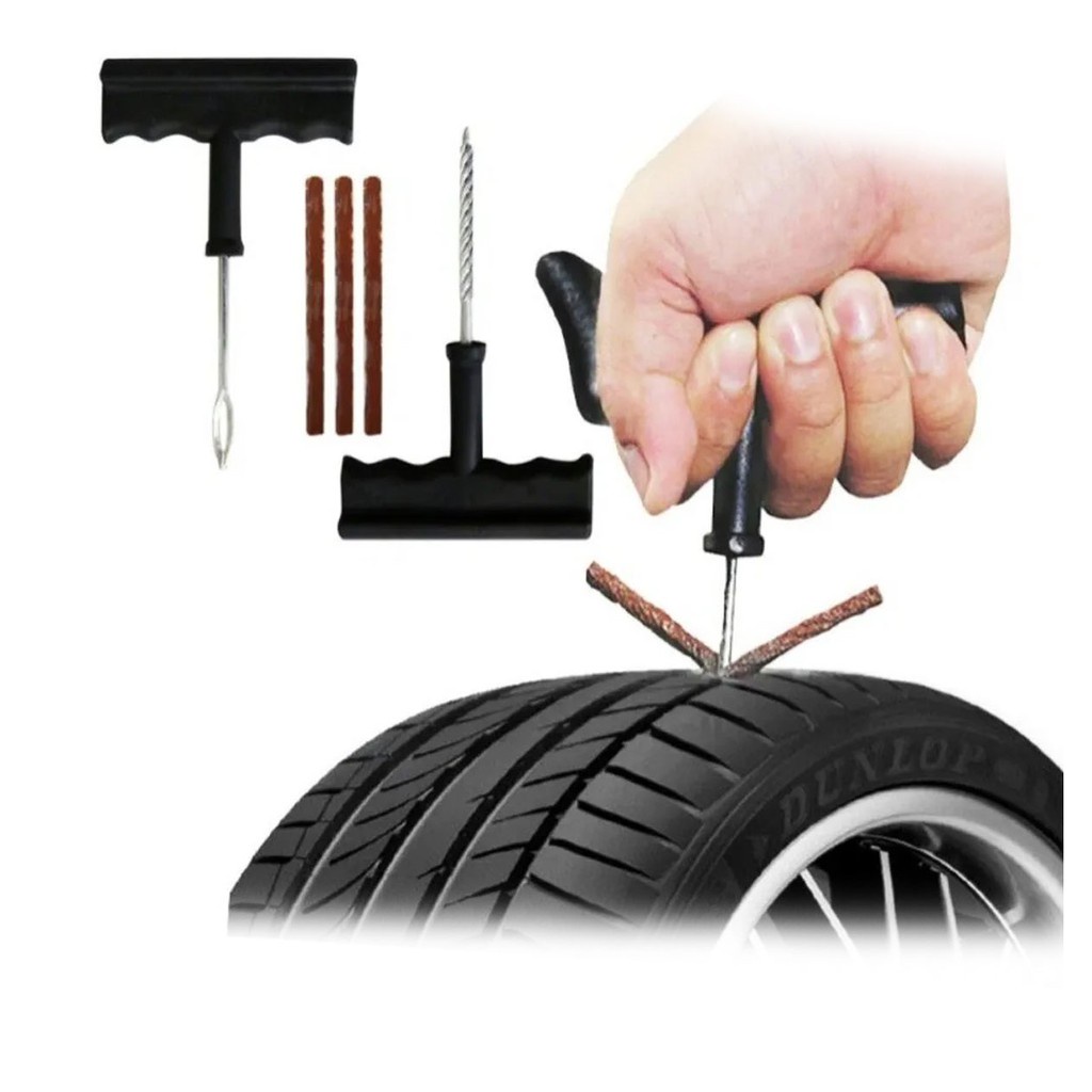 2 Kits de Reparo Remendo De Pneu Moto Carro Sem Câmera Macarrão Pneu 6 Refis