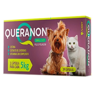 Queranon Small Size 30 Cápsulas Suplemento para Cães e Gatos até 5kg Avert em Oferta na Shopee