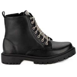 Coturno Feminino Domidona Tratorado Strass Brilho Cano Curto