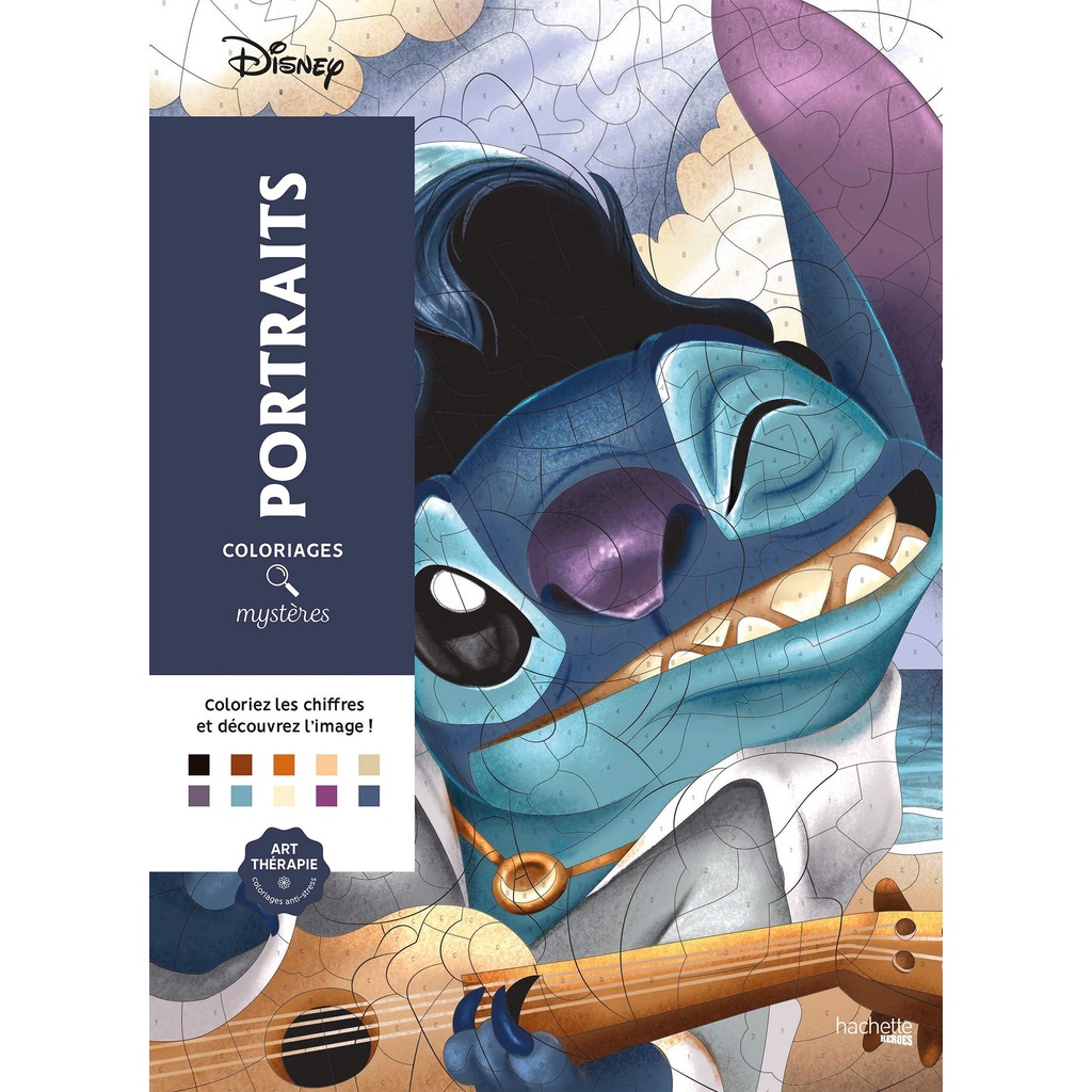 livro de pintura numerada mistérios Stitch encadernado tamanho A4, pintura numerada, livro de colorir pintura adultos
