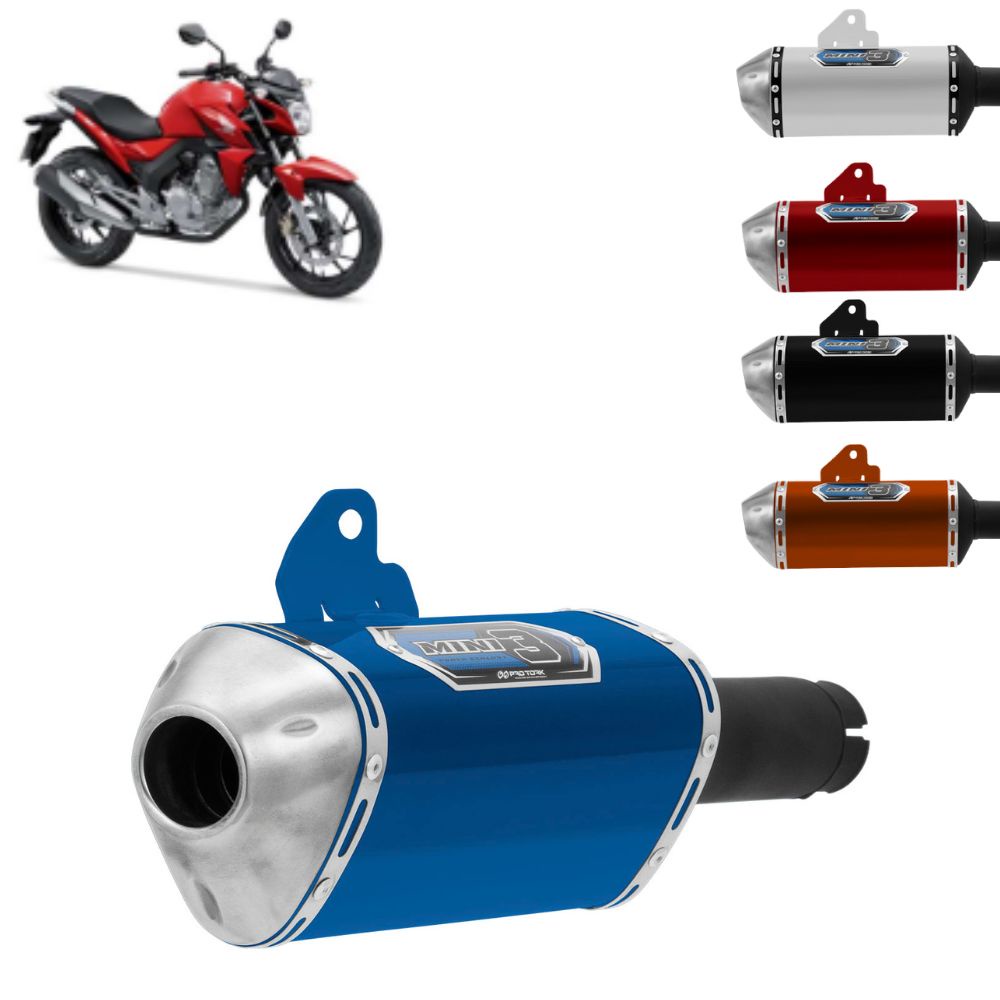 Ponteira Escapamento Escape Moto Pro Tork Mini 3 Cb 250 Twister 2016 2017 2018 2019 2020 Em Aço em Oferta na Shopee